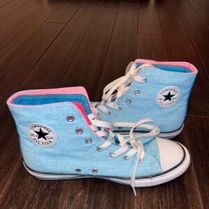 Women and Kids Converse Chuck Taylor Double Tongue Layered High Tops